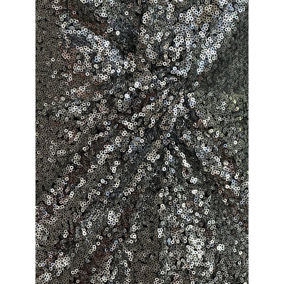 Calvin Klein Sequined Ombre Maxi Dress Silver Purple V-Neck Ball Gown Size 8 - Picture 6 of 9